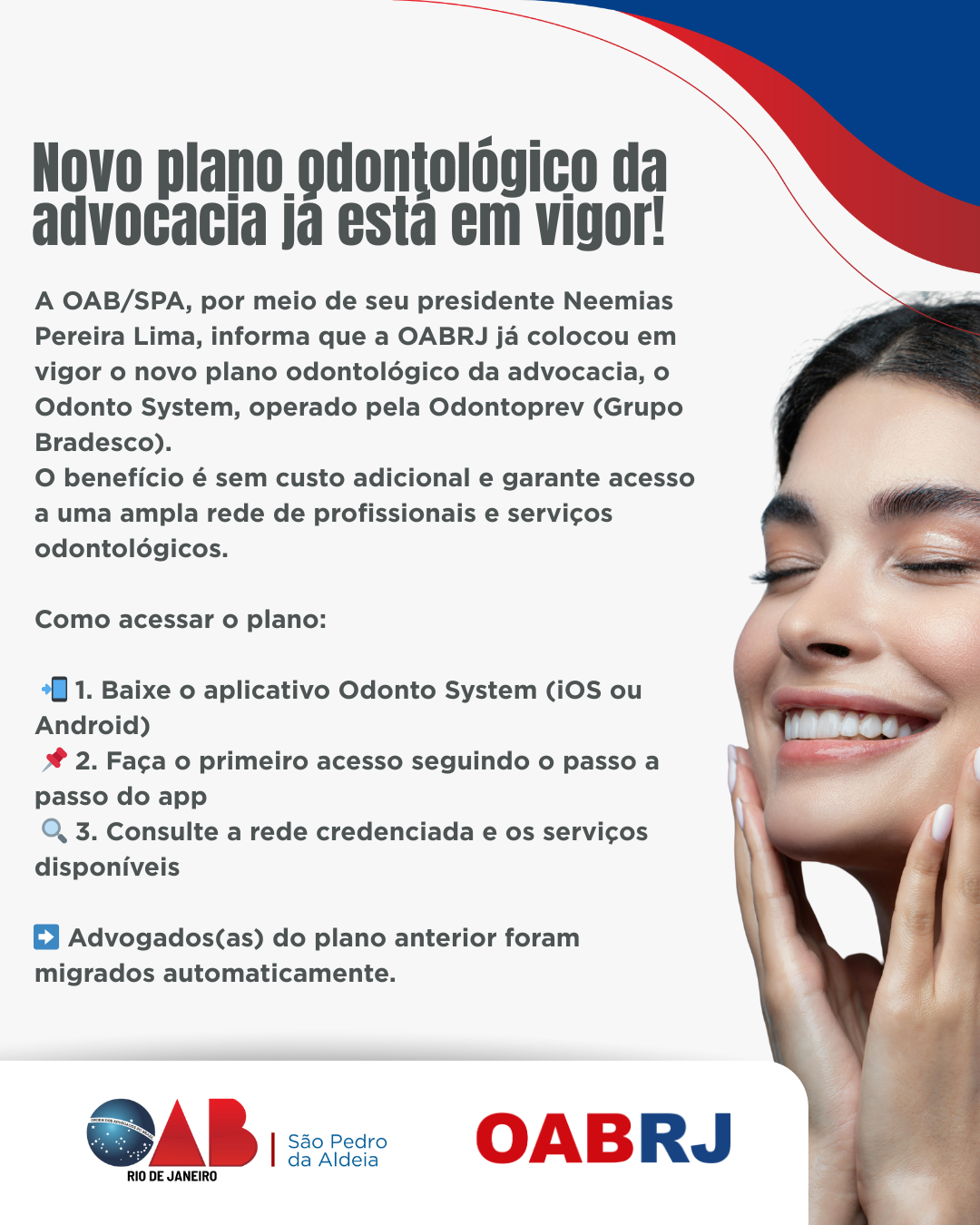 OABRJ disponibiliza novo plano odontológico para a advocacia: Odonto System já está em vigor